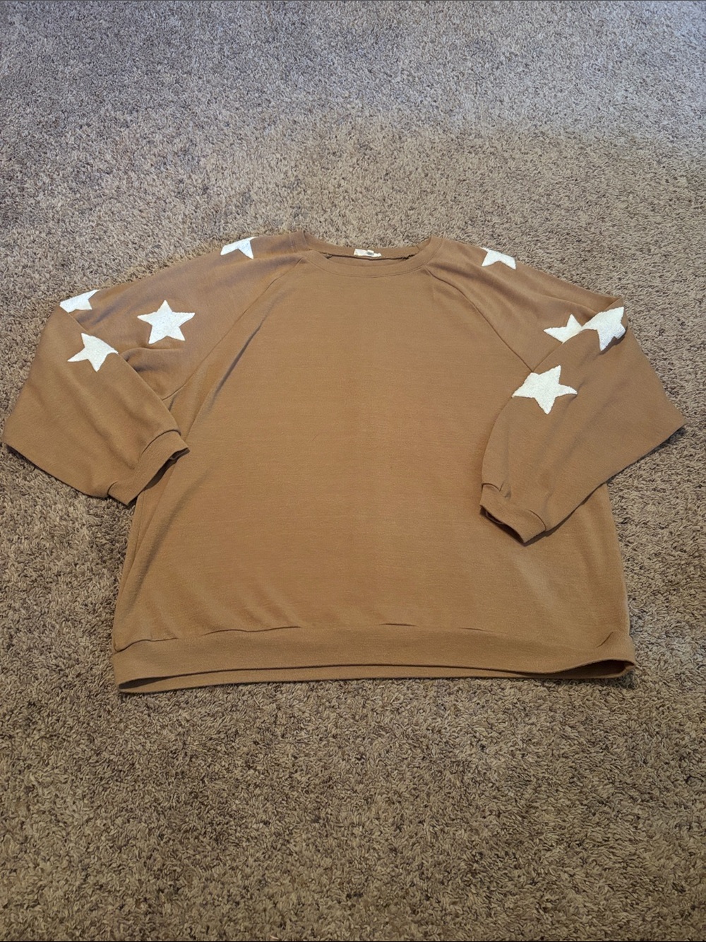 Easel Camel Star Sleeve Sweatshirt 1X
